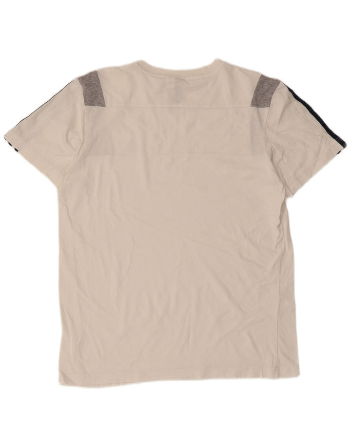 Adidas T-shirt pour homme en coton color block blanc moyen