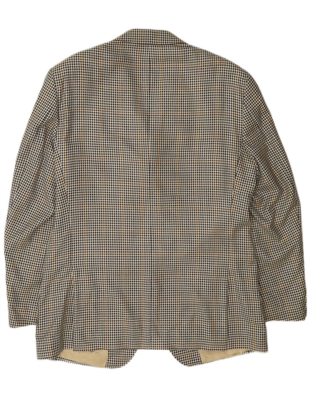 Massimo Dutti Veste Blazer 3 Boutons pour Homme UK 40 Grand Pied-de-Poule Beige