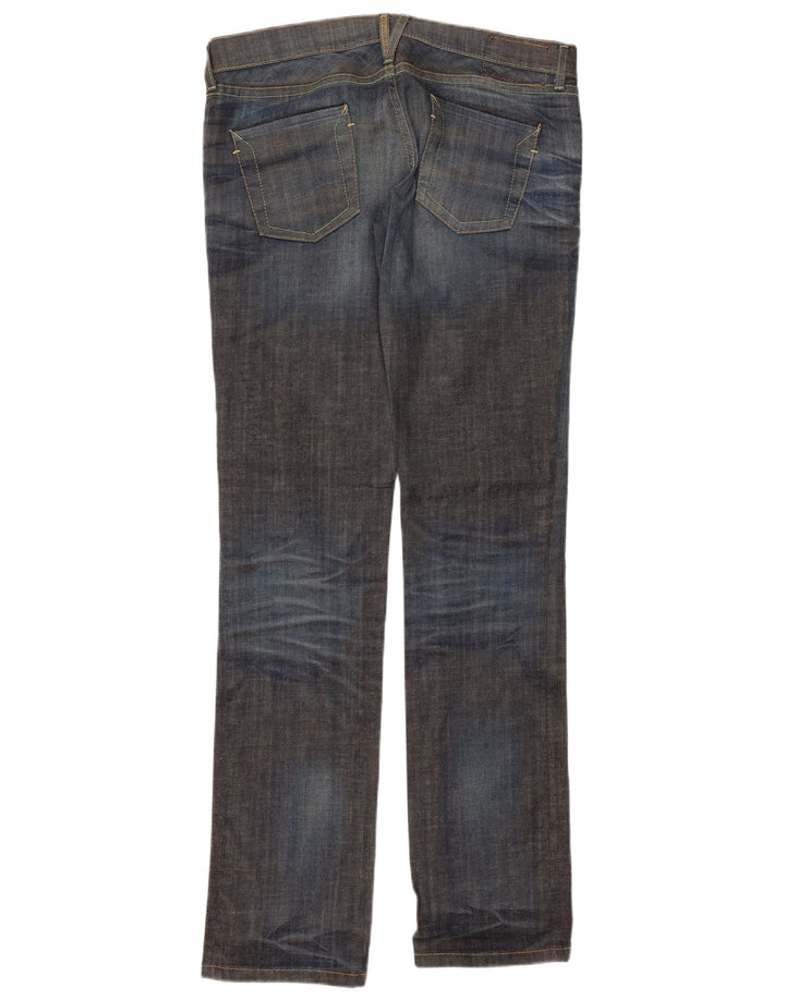 Benetton Jean Slim Homme IT 48 Moyen W34 L35 Bleu Coton