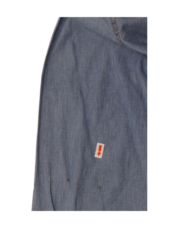 Izod Chemise en jean pour femme UK 16 Large Bleu Coton
