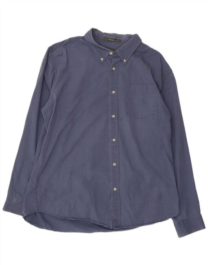 Eddie Bauer Chemise coupe décontractée pour homme en coton bleu grand