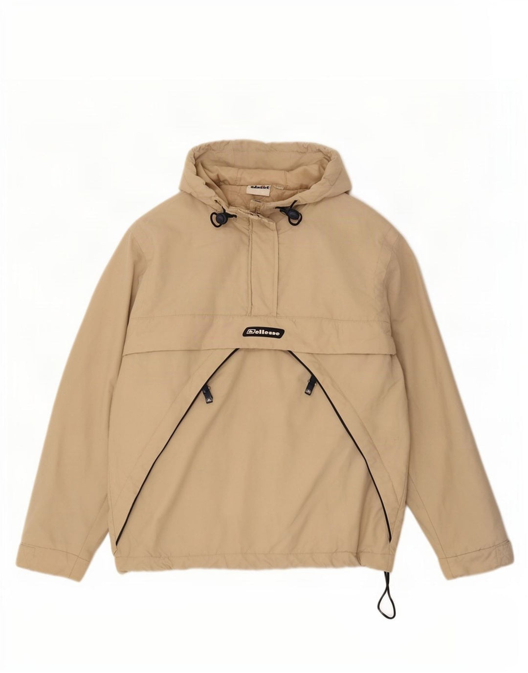 Ellesse Veste Anorak surdimensionnée à capuche pour femme UK 10 Small Beige Polyester