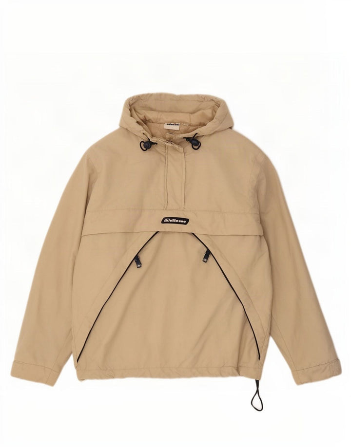 Ellesse Veste Anorak surdimensionnée à capuche pour femme UK 10 Small Beige Polyester