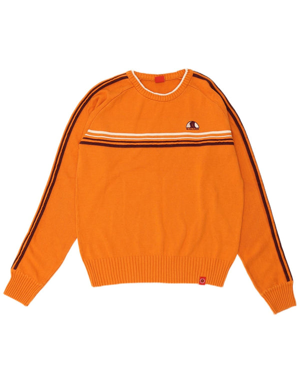S.Oliver Pull col bateau pour femme UK 18 XL Coton rayé orange