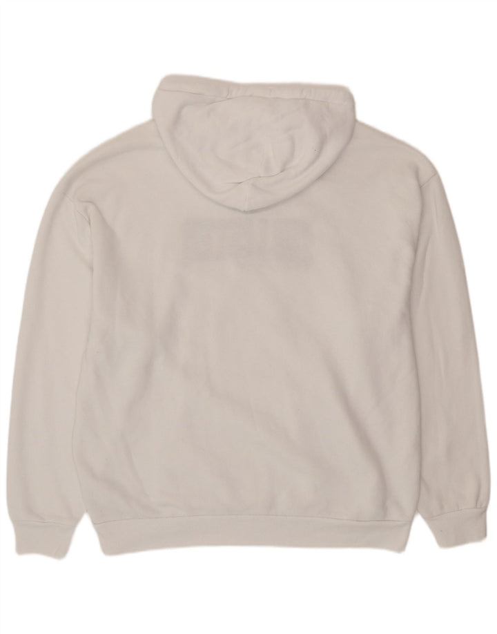 HOLLISTER Pull à capuche graphique pour homme 2XL Blanc Coton