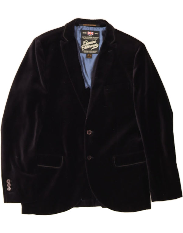 SCOTCH & SODA Veste blazer en velours à 2 boutons pour homme IT 52 XL Noir Coton