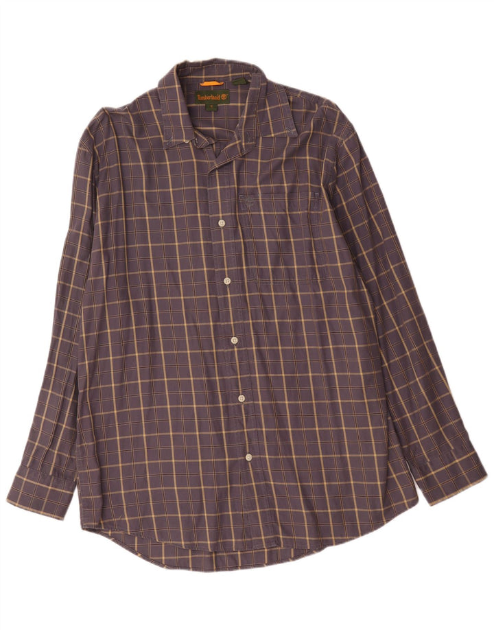 Timberland Chemise Loose Fit Homme Petit Carreau Bleu Coton