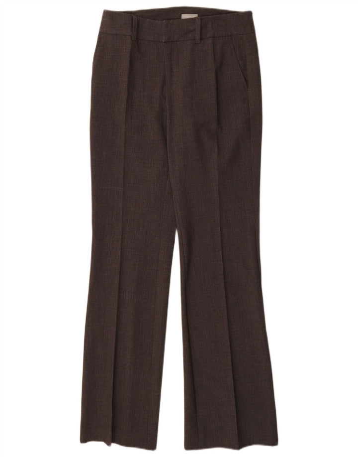 Stefanel Pantalon de costume bootcut pour femme EU 34 XS W28 L32 Marron Polyester