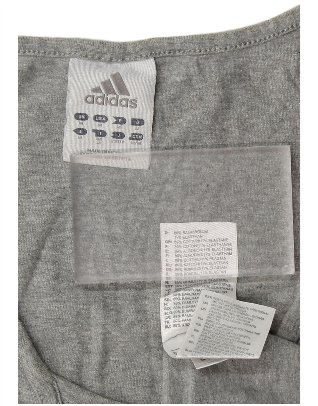 ADIDAS Débardeur graphique pour femme UK 12 Coton gris moyen