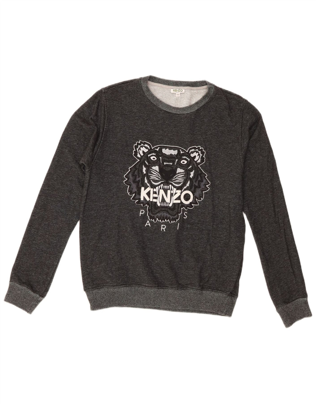 Kenzo Pull Sweat Graphique Garçon 15-16 ans Gris Coton
