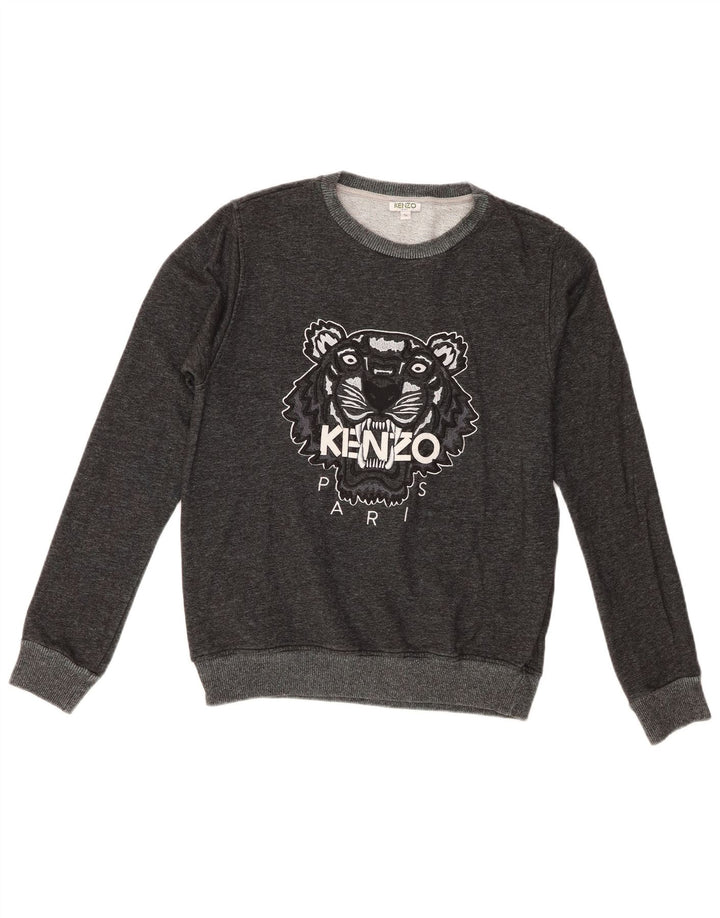 Kenzo Pull Sweat Graphique Garçon 15-16 ans Gris Coton