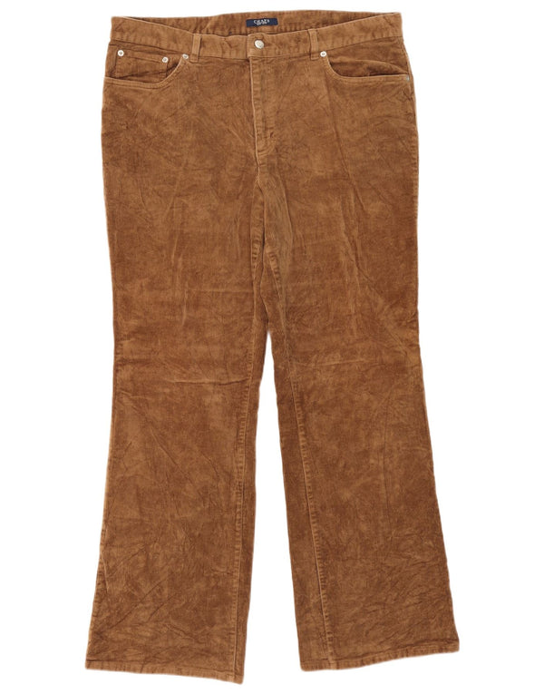 Chaps Pantalon bootcut en velours côtelé pour femme US 16 2XL W36 L30 Coton beige