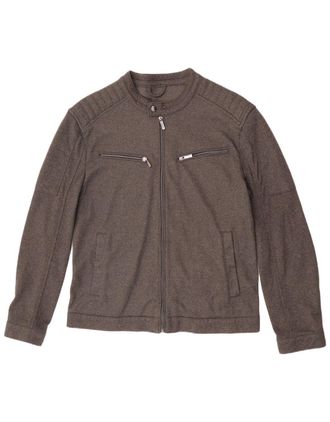 Zara Veste bomber matelassée zippée pour homme UK 40 Large Gris