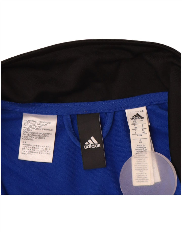 Adidas Veste de survêtement pour homme UK 42/44 Large Noir Colourblock Polyester