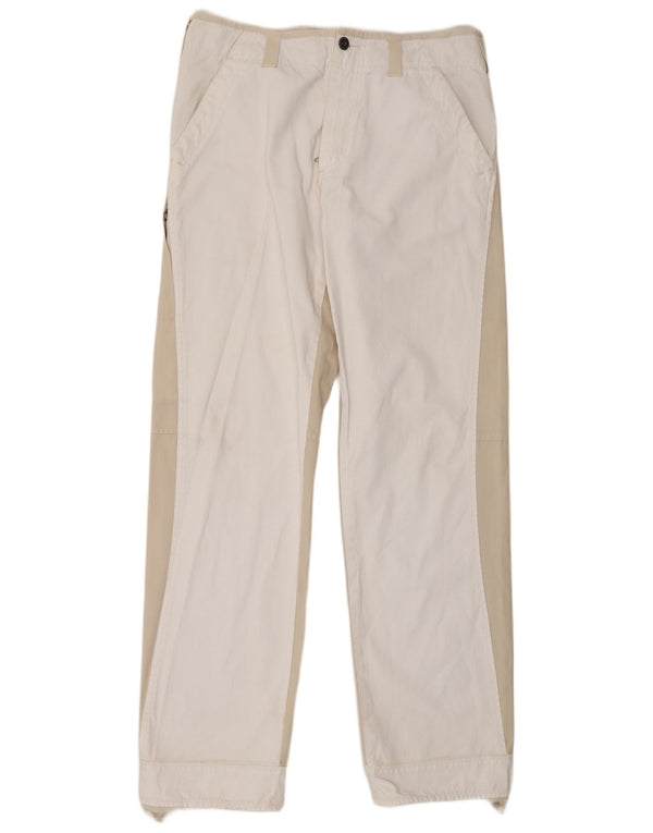 Murphy & Nye Pantalon Chino Droit Homme W34 L34 Blanc Colorblock Coton