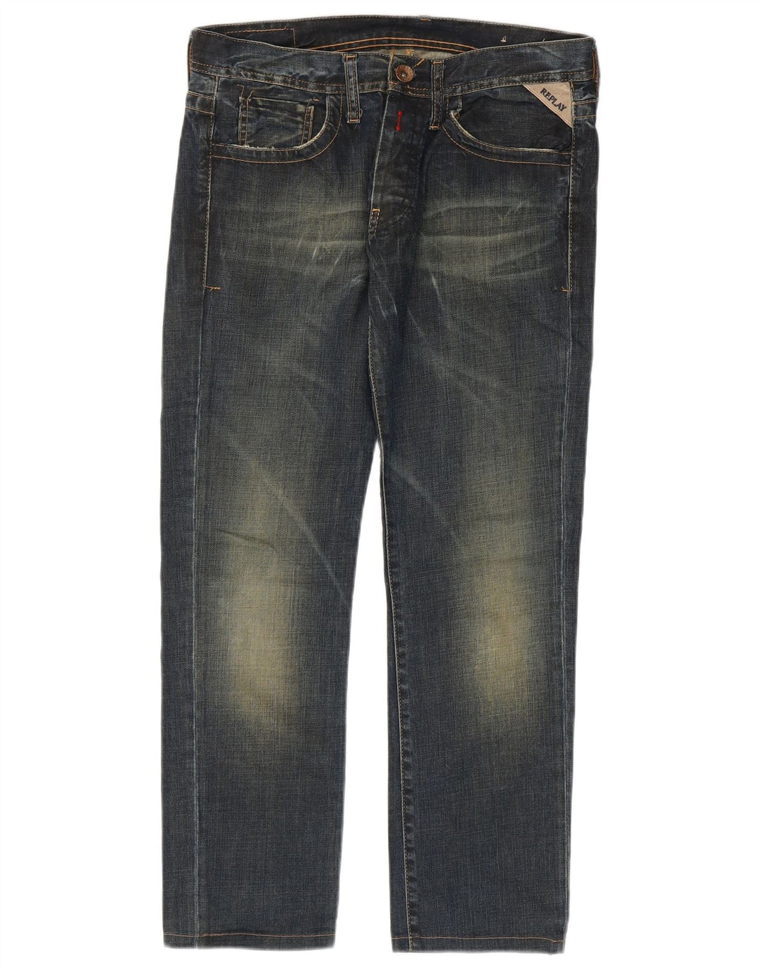 Replay Jean Droit Femme W32 L29 Bleu Marine Coton