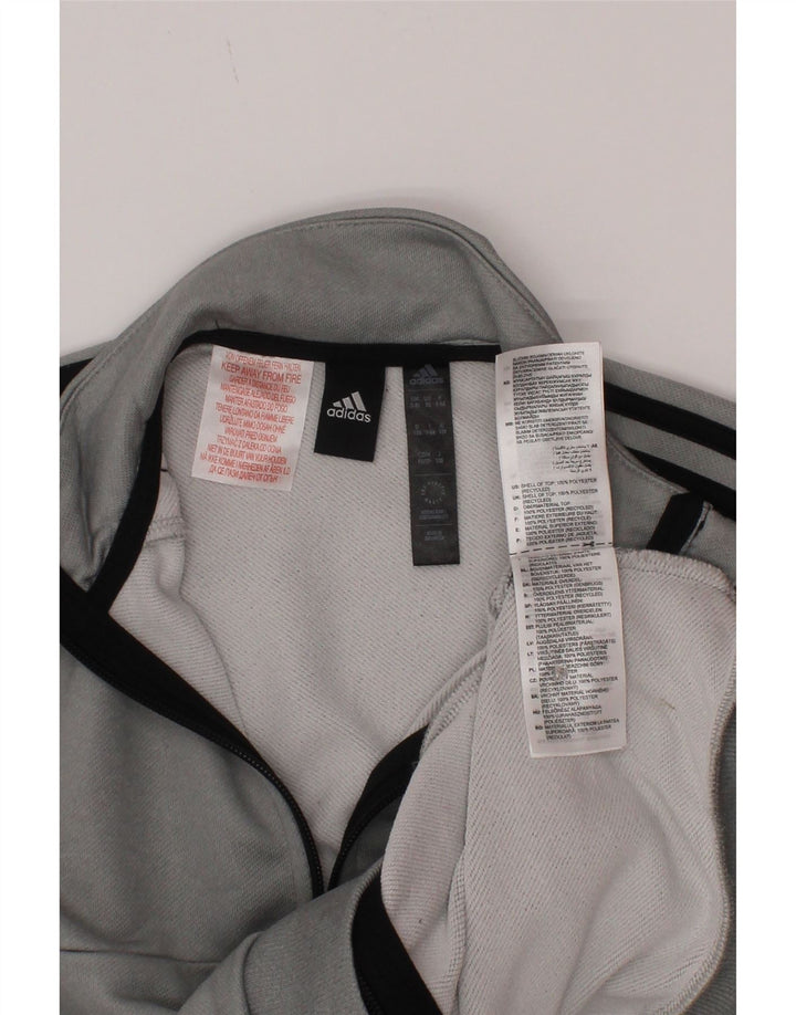 Veste de survêtement Adidas Garçon Aeroready 7-8 ans Gris Polyester