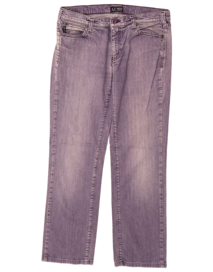 ARMANI Femme Jean Droit W32 L29 Violet Coton
