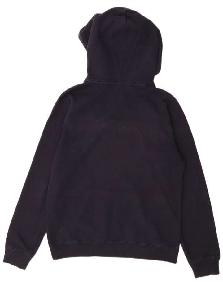 JACK WILLS Pull à capuche graphique pour femme UK 12 Bleu marine moyen Coton