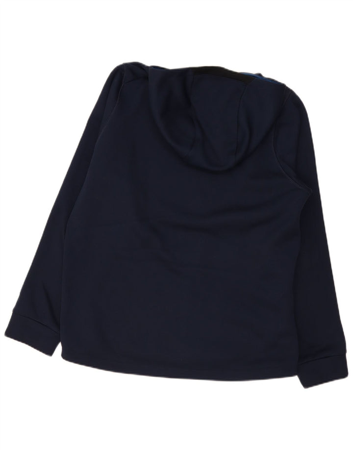 Nike Pull à capuche zippé Therma-Fit pour homme Bleu marine moyen Polyester