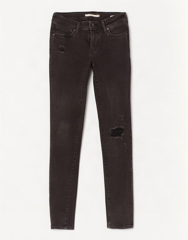 Levi's Jean Skinny 711 Femme Noir W26 L30 Coton