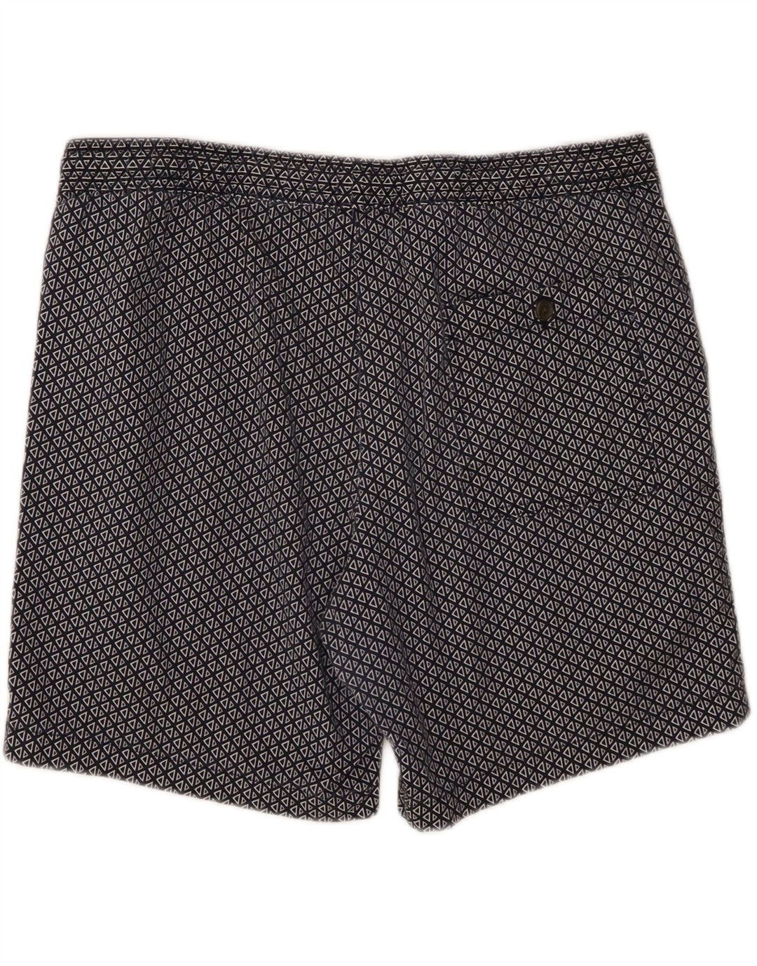 J. CREW Mens Flex Sport Shorts Large  Navy Blue Geometric Cotton Vintage J. Crew and Second-Hand J. Crew from Messina Hembry 
