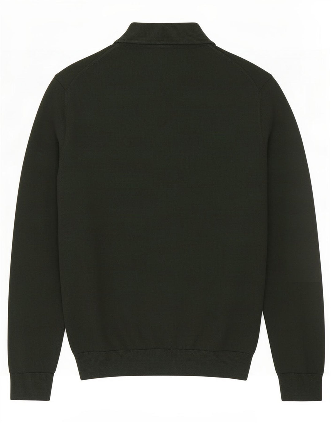 Zara Pull Col Polo Homme Vert Moyen Acrylique