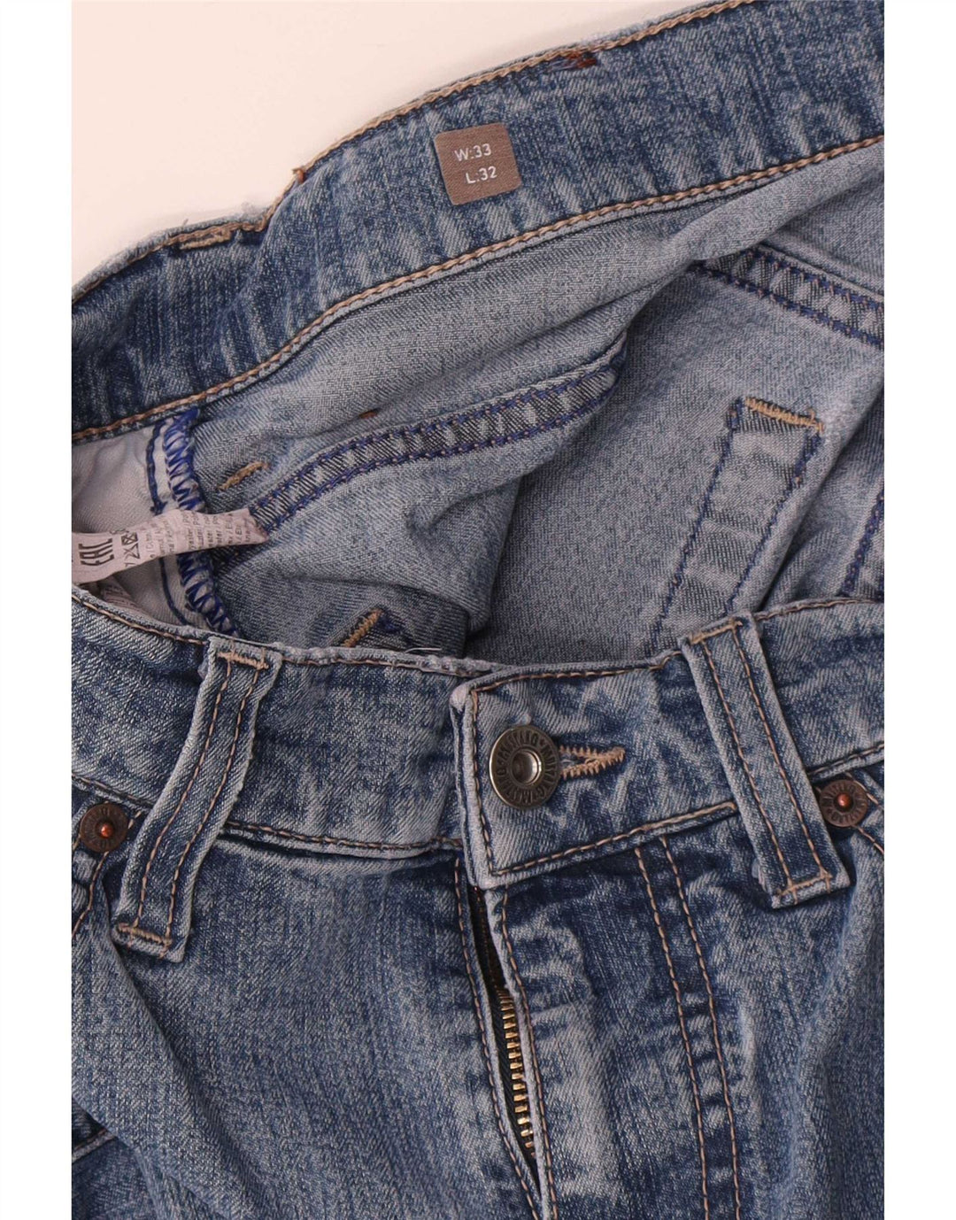 Mustang Femme Tramper Slim Jeans W33 L32 Bleu Coton