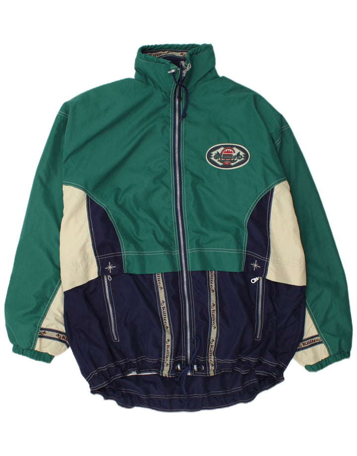 Killtec Veste de survêtement pour homme XL Vert Colorblock Polyester