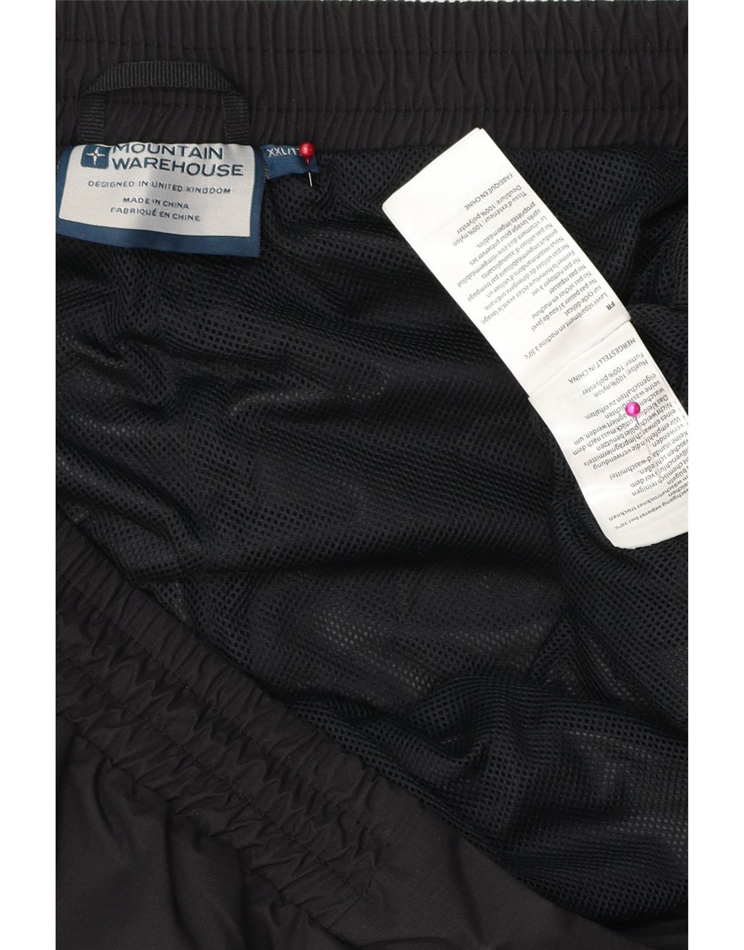 Mountain Warehouse Pantalon imperméable pour homme 2XL Noir Polyester
