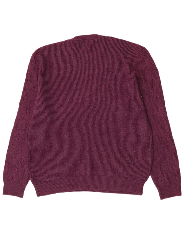 Marks & Spencer Pull Col Ras du Cou XL Homme Violet Polyamide