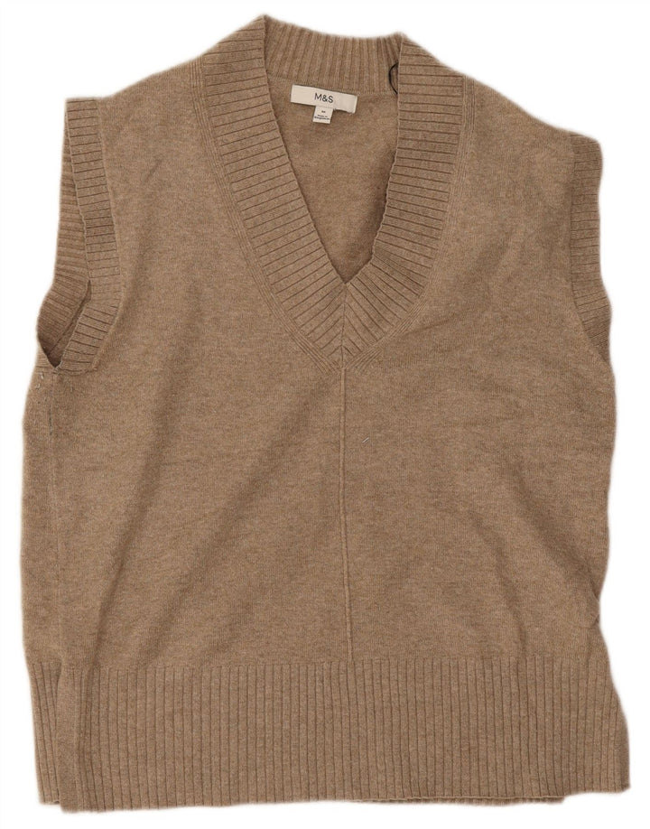 Marks & Spencer Débardeur surdimensionné pour femme UK 14 Polyester beige moyen