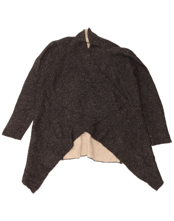 Zara Womens Open Cardigan Sweater UK 16 Large Acrylique Noir