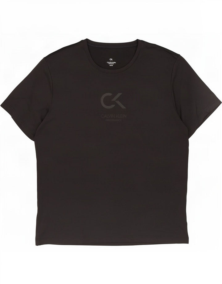 Calvin Klein T-shirt graphique pour hommes XL Noir Polyester