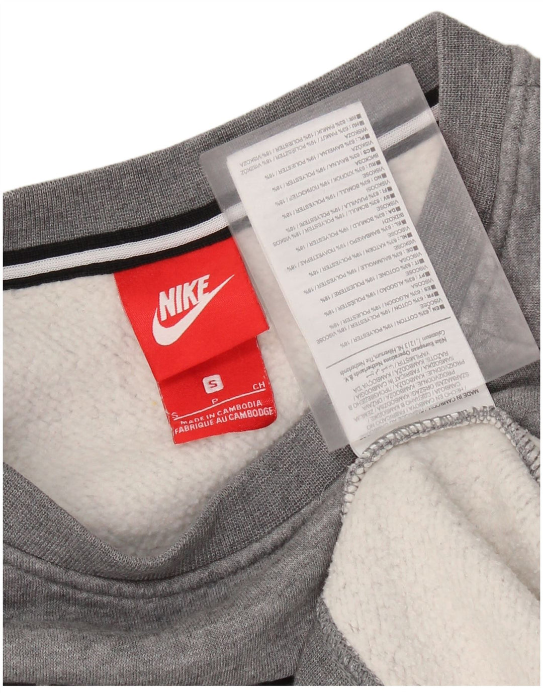 Nike Sweat-shirt graphique pour homme en coton gris Taille S