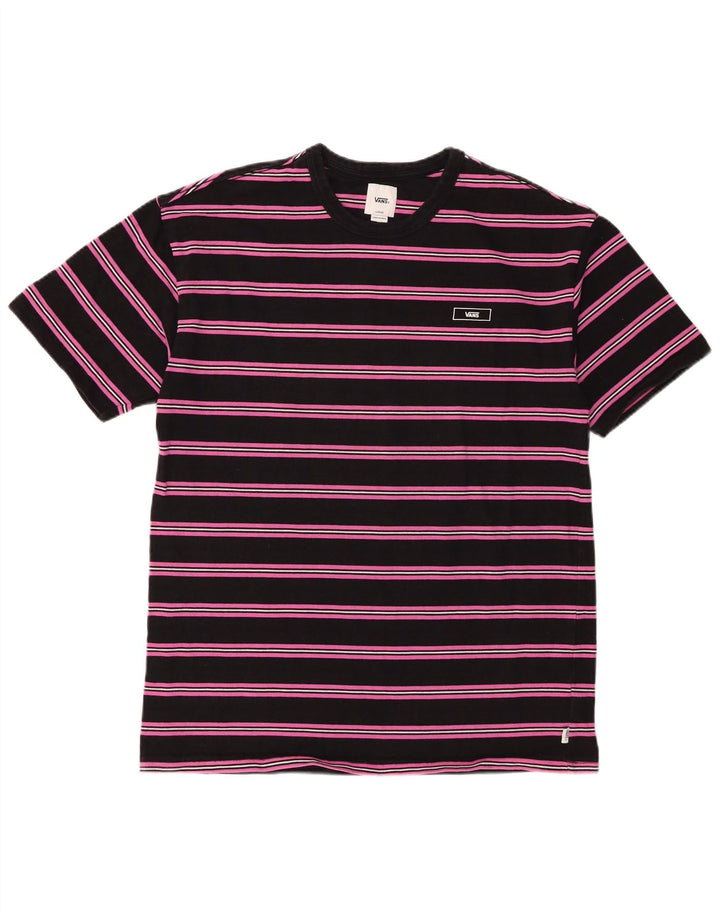 Vans T-Shirt Homme Haut Grand Coton Rayé Noir