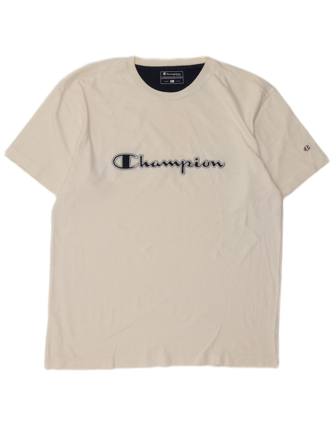 CHAMPION T-Shirt Graphique Homme Top XL Blanc Coton