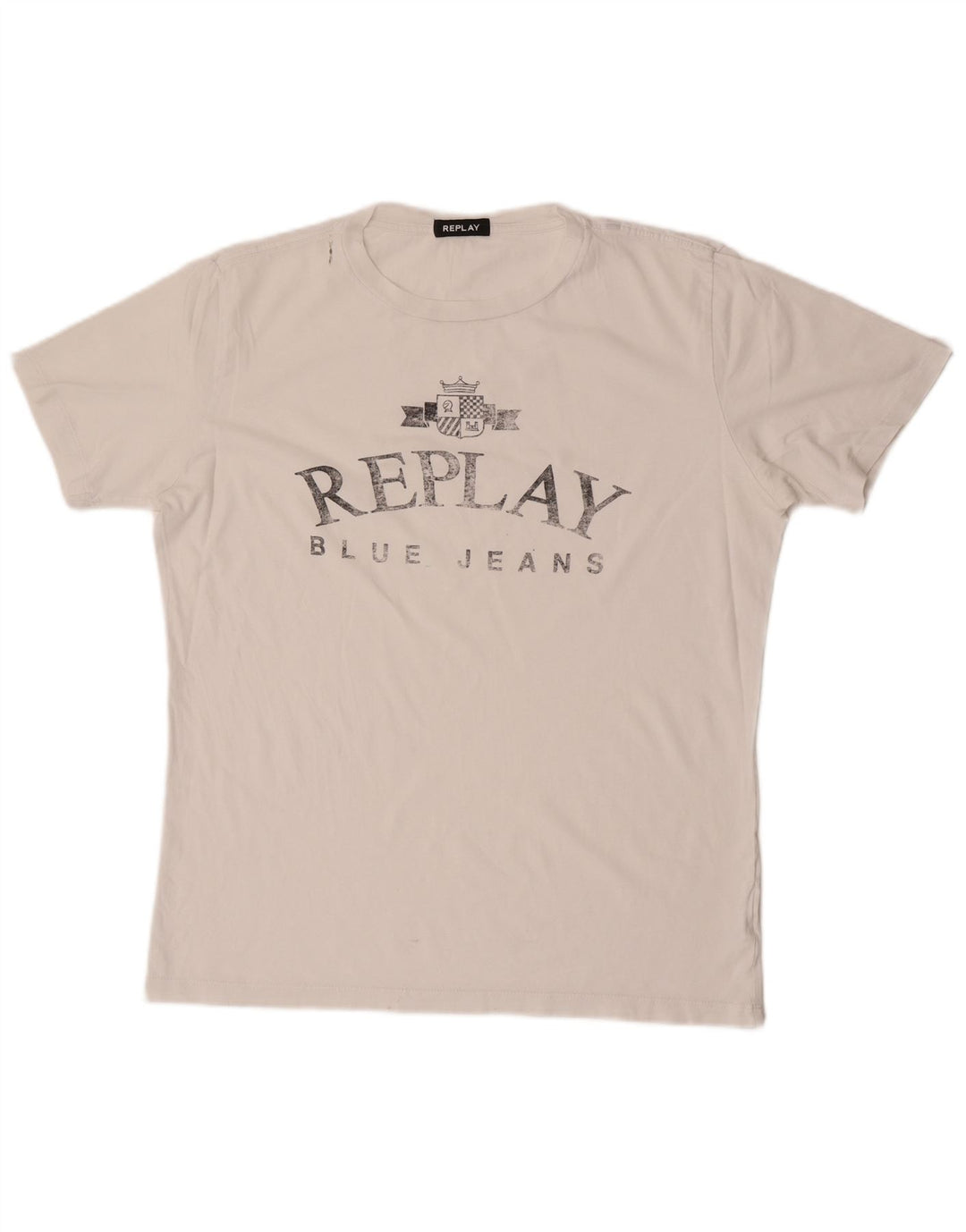 Replay T-Shirt Graphique Homme Grand Blanc