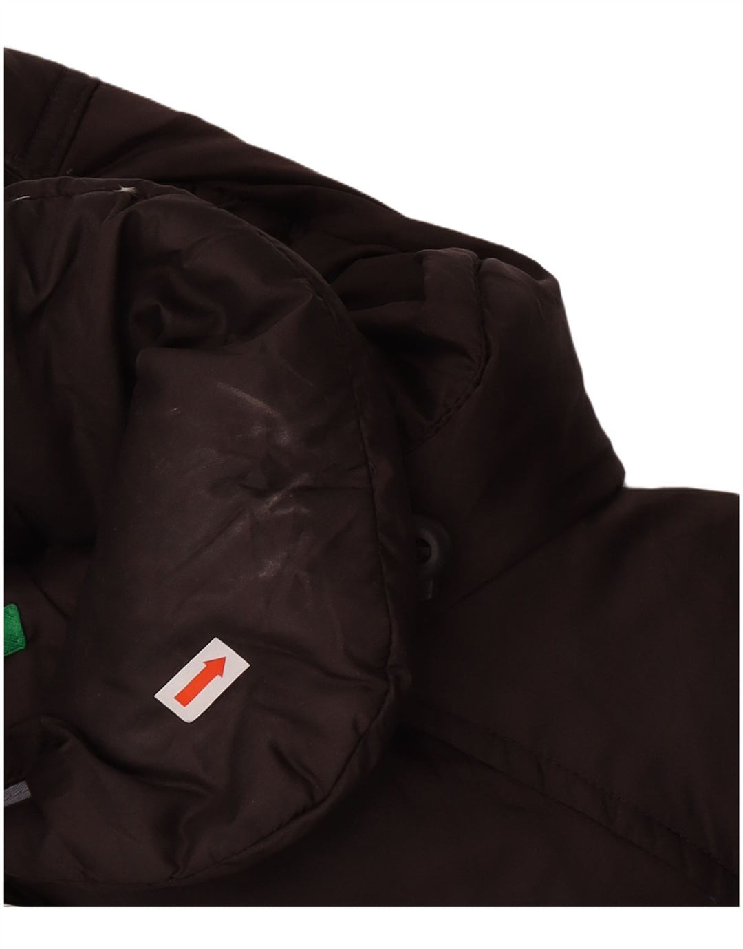 Benetton Veste matelassée à capuche pour femme UK 10 Small Marron Hiver