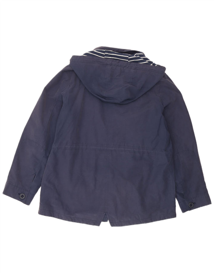 Marks & Spencer Veste Parka à capuche pour femme UK 14 Large Bleu marine Polyester
