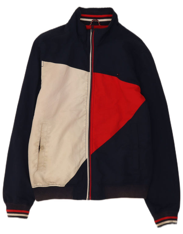 Tommy Hilfiger Veste de survêtement pour homme Bleu marine moyen Colourblock