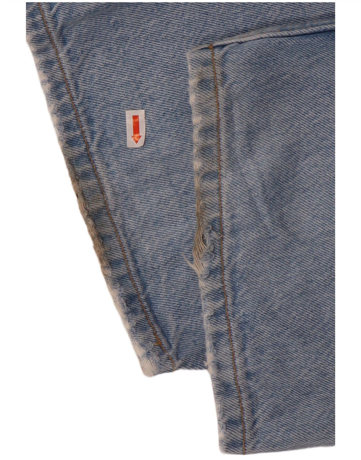 Zara Jean droit vieilli pour femme EU 38 Small W28 L34 Bleu