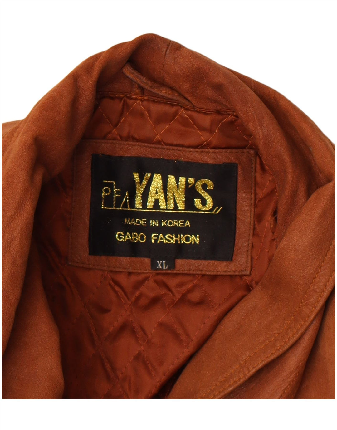 veste en cuir femme vintage UK 18 XL Marron