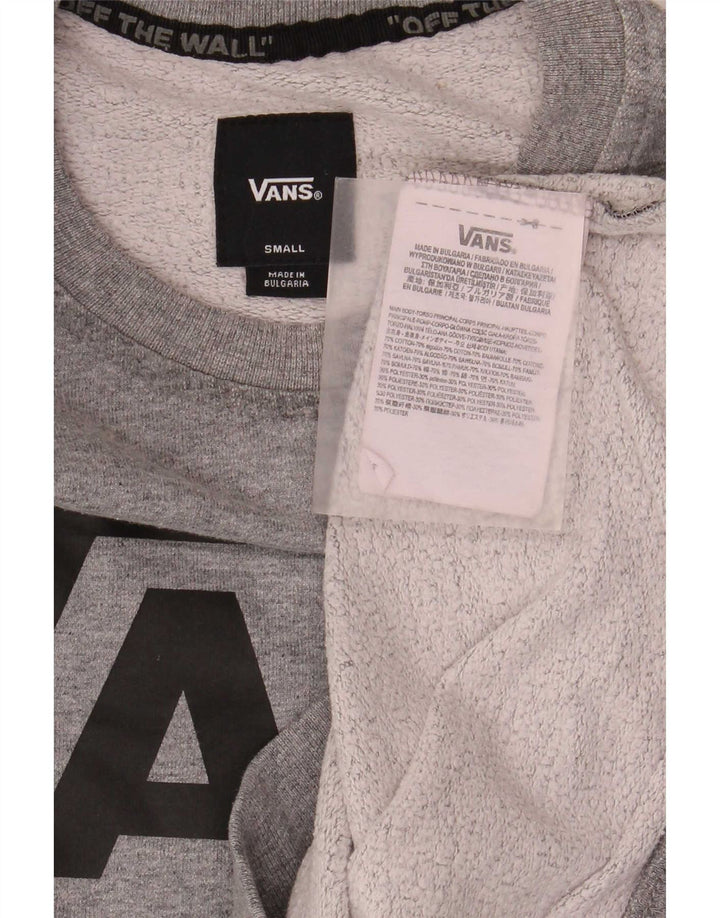 Vans Sweat-shirt graphique pour hommes en coton moucheté petit gris