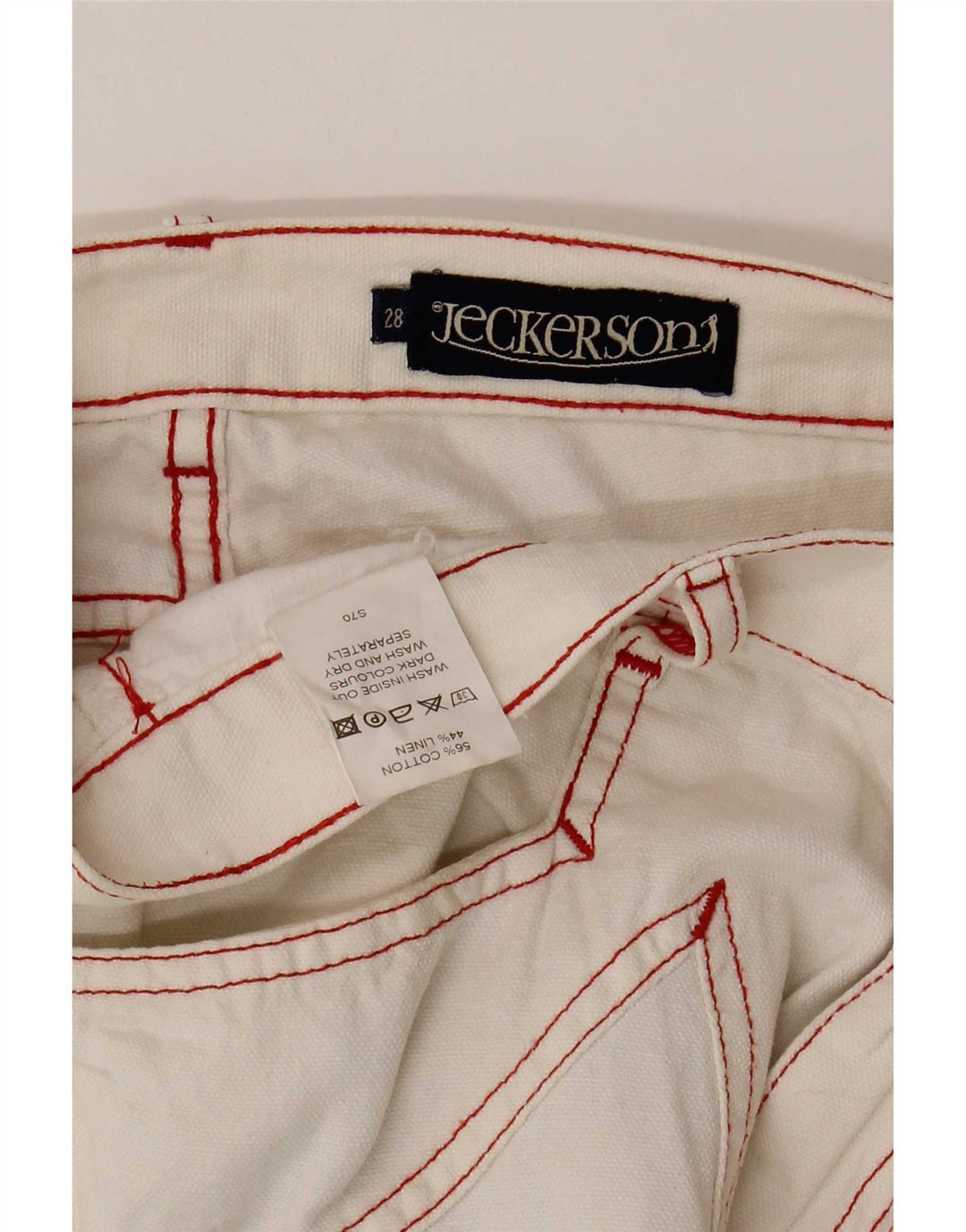 Jeckerson Bermuda graphique pour hommes W28 petit coton blanc