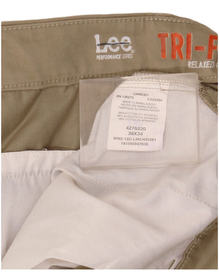 Lee Pantalon chino coupe décontractée pour homme W38 L34 Coton beige