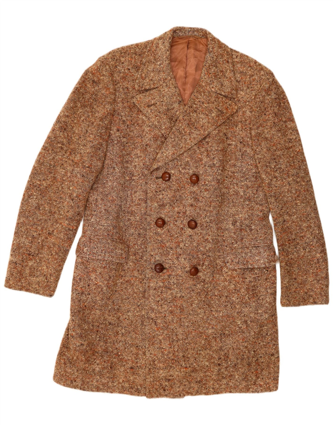 Facis Manteau Croisé Homme IT 52 XL Marron Moucheté