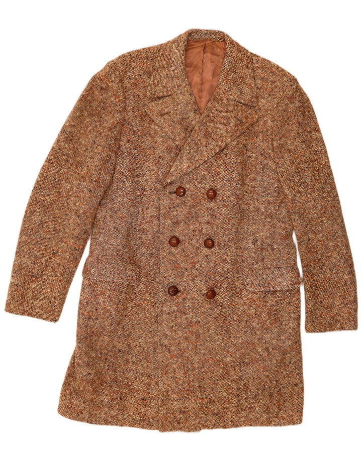 Facis Manteau Croisé Homme IT 52 XL Marron Moucheté