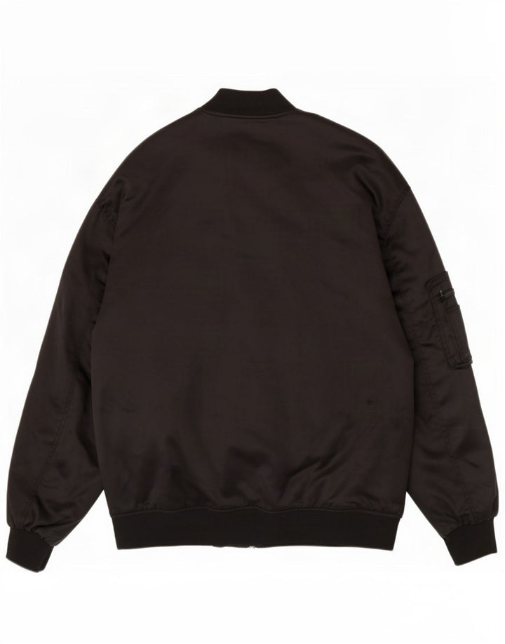 Zara Veste matelassée graphique pour hommes UK 38 Polyester noir moyen