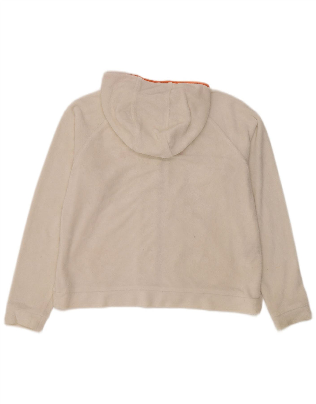 Slam Pull à capuche zippé surdimensionné en polaire pour femme UK 10 Petit polyester blanc